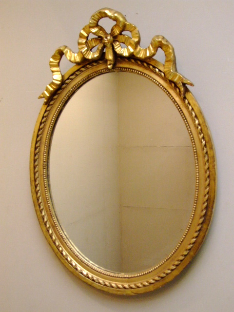 french antique oval mirror